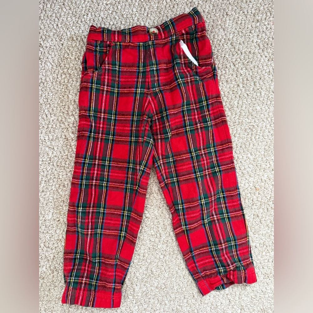 Hatley Red and Green Plaid Pants